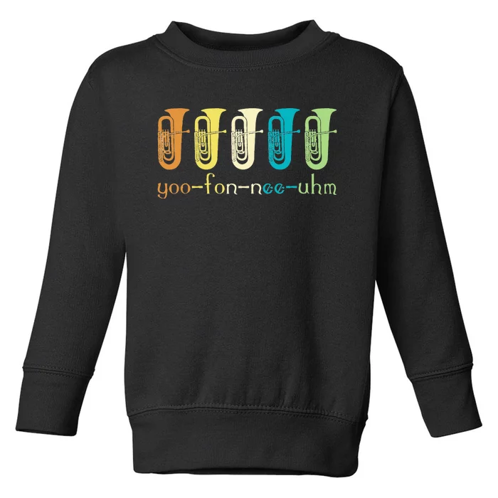 Retro Euphonium Player Euphoniumist Brass Horn Marching Band Toddler Sweatshirt