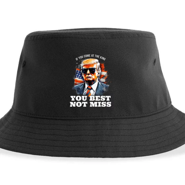 Re Elect President Trump 2024 Hebrew Jewish Israel Support Sustainable Bucket Hat