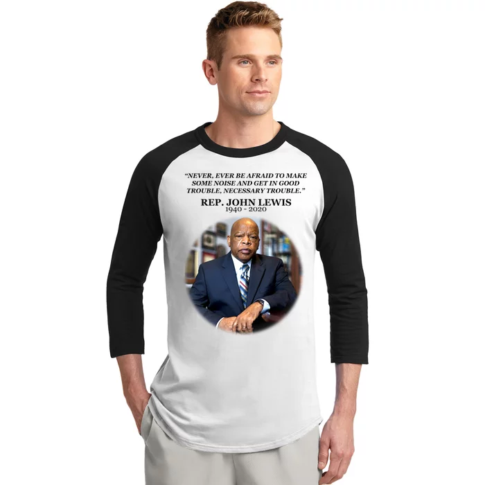 Representative John Lewis Tribute 1940-2020 Baseball Sleeve Shirt