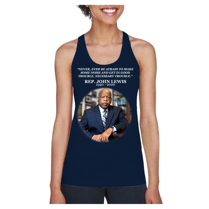 Representative John Lewis Tribute 1940-2020 Women's Racerback Tank