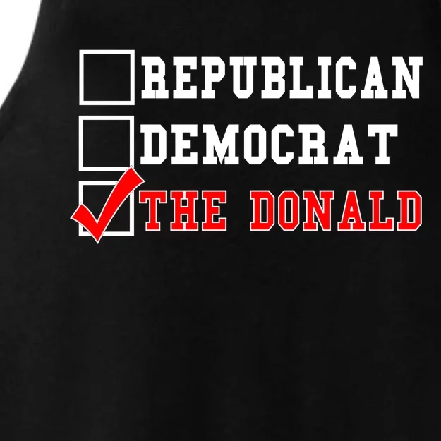 Republican Democrat Donald Trump Ladies Tri-Blend Wicking Tank