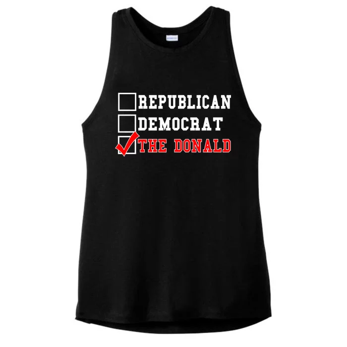 Republican Democrat Donald Trump Ladies Tri-Blend Wicking Tank