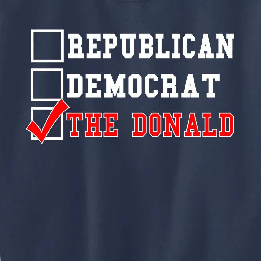 Republican Democrat Donald Trump Kids Sweatshirt