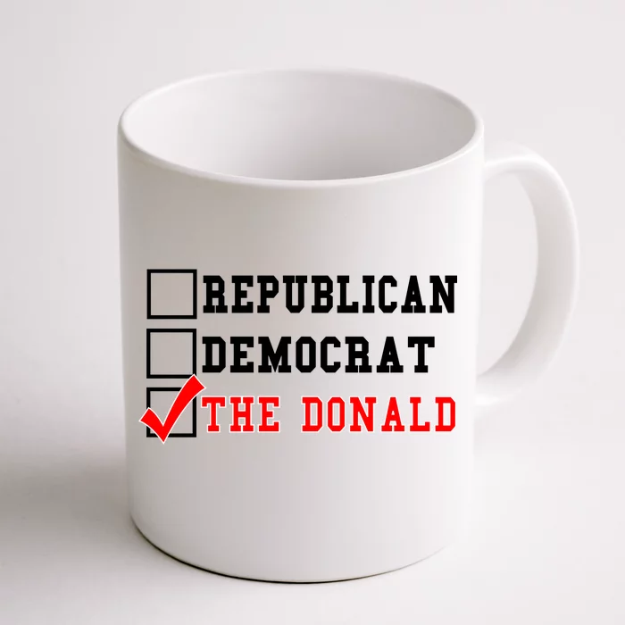 Republican Democrat Donald Trump Front & Back Coffee Mug