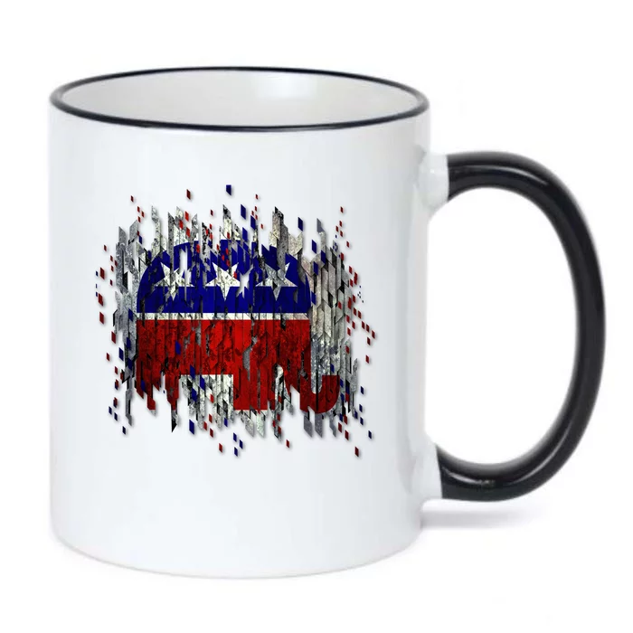 Republican Digital Flag Black Color Changing Mug