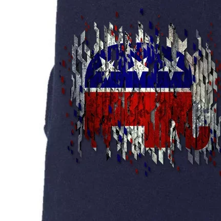 Republican Digital Flag Doggie 3-End Fleece Hoodie