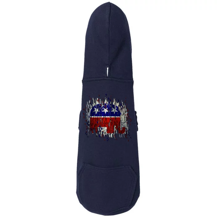 Republican Digital Flag Doggie 3-End Fleece Hoodie