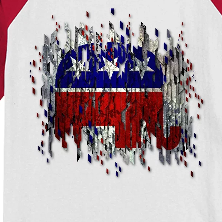 Republican Digital Flag Kids Colorblock Raglan Jersey