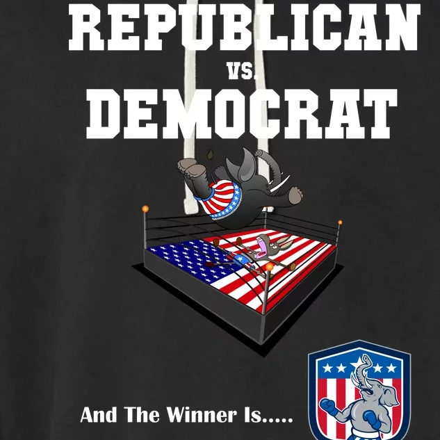 Republican Vs. Democrat Garment-Dyed Fleece Hoodie