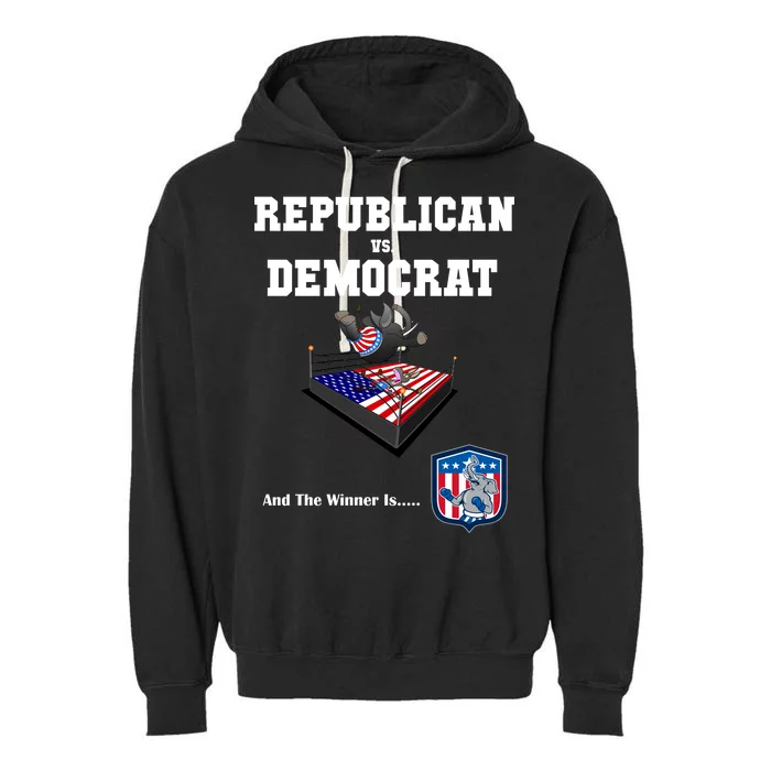 Republican Vs. Democrat Garment-Dyed Fleece Hoodie