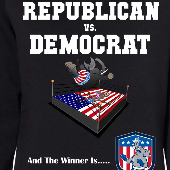 Republican Vs. Democrat Womens California Wash Sweatshirt