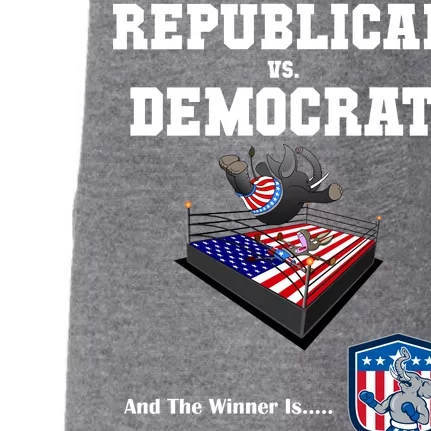 Republican Vs. Democrat Doggie 3-End Fleece Hoodie