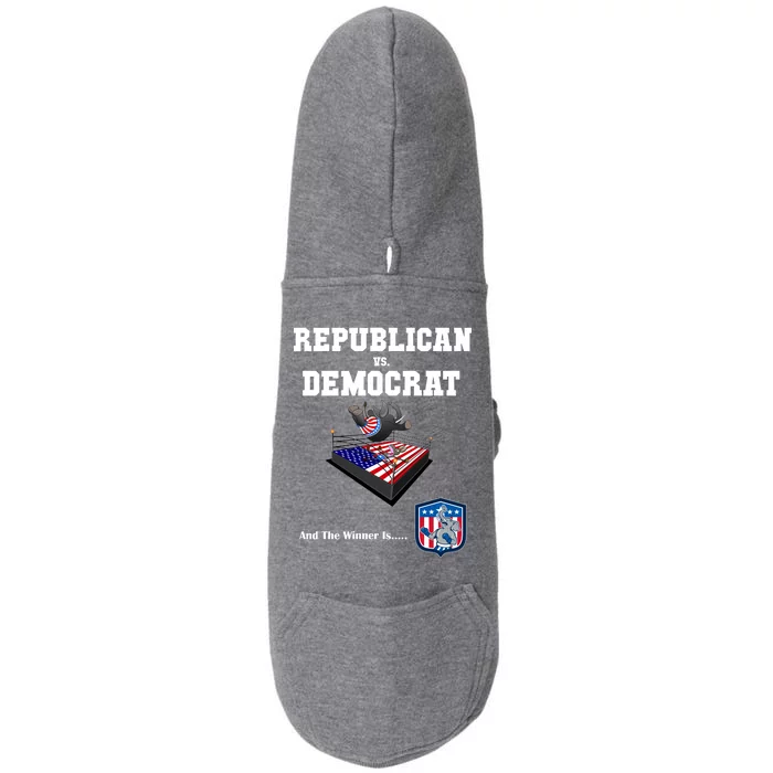 Republican Vs. Democrat Doggie 3-End Fleece Hoodie