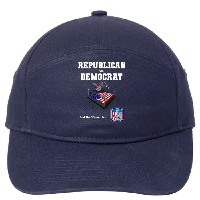 Republican Vs. Democrat 7-Panel Snapback Hat