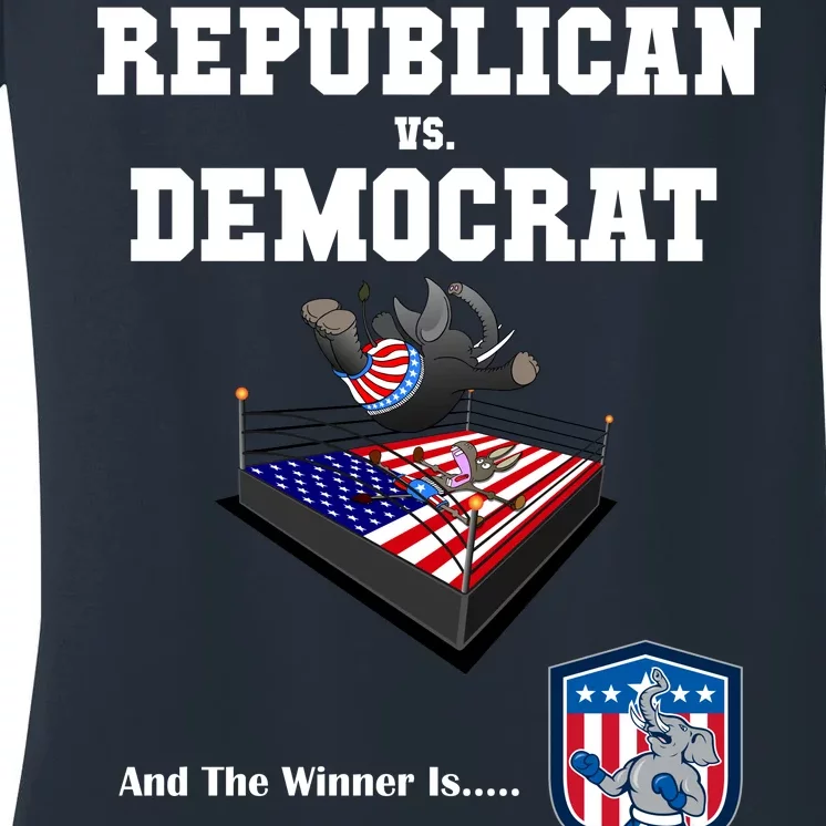 Republican Vs. Democrat Women's V-Neck T-Shirt