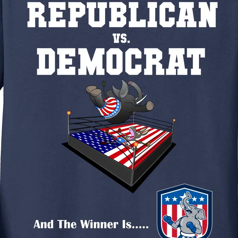 Republican Vs. Democrat Kids Long Sleeve Shirt