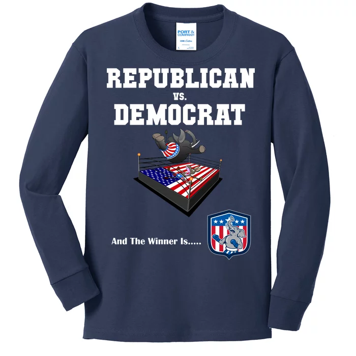 Republican Vs. Democrat Kids Long Sleeve Shirt