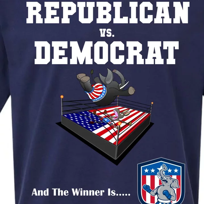 Republican Vs. Democrat Sueded Cloud Jersey T-Shirt