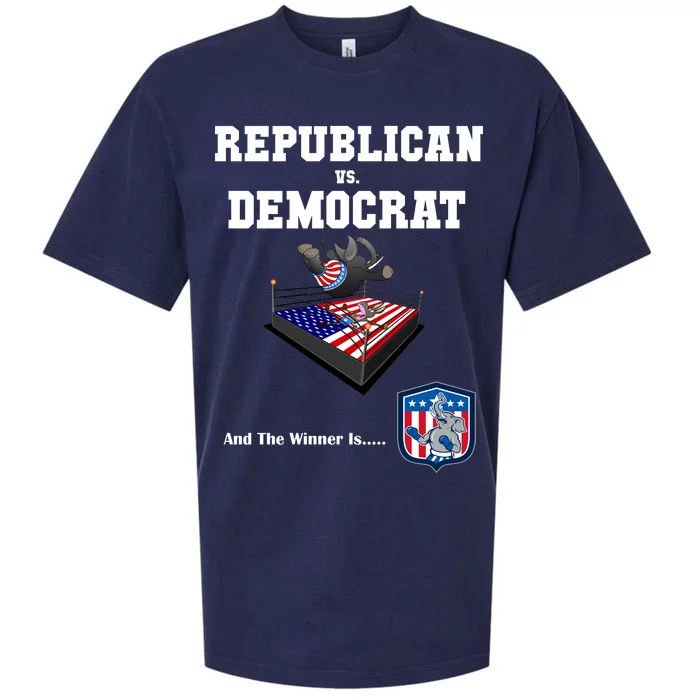 Republican Vs. Democrat Sueded Cloud Jersey T-Shirt