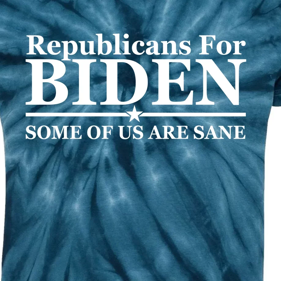 Republicans For Biden Some Of Us Are Sane Kids Tie-Dye T-Shirt