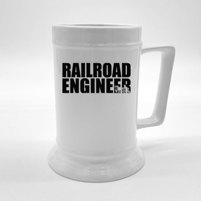 Railroad Engineer Front & Back Beer Stein