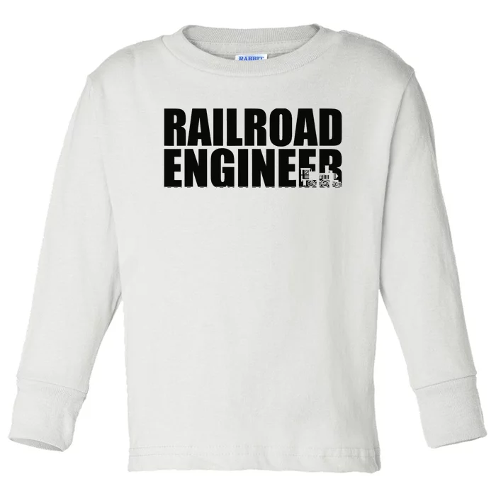 Railroad Engineer Toddler Long Sleeve Shirt