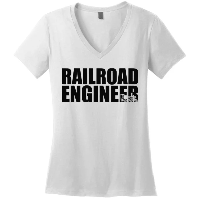 Railroad Engineer Women's V-Neck T-Shirt