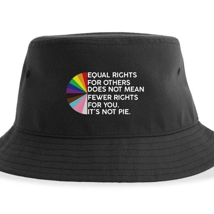 Rainbow Equal Rights Its Not Pie Sustainable Bucket Hat