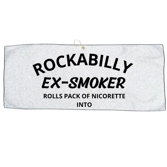 Rockabilly Exsmoker Rolls Pack Of Nicorette Into Large Microfiber Waffle Golf Towel