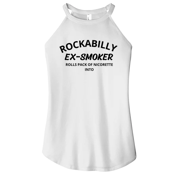 Rockabilly Exsmoker Rolls Pack Of Nicorette Into Women’s Perfect Tri Rocker Tank