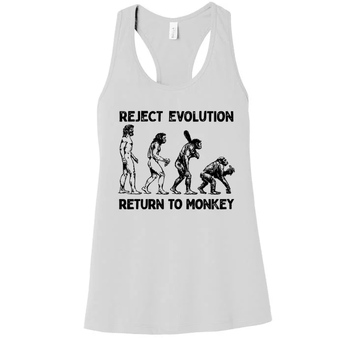 Reject Evolution Return To Monkey Women's Racerback Tank