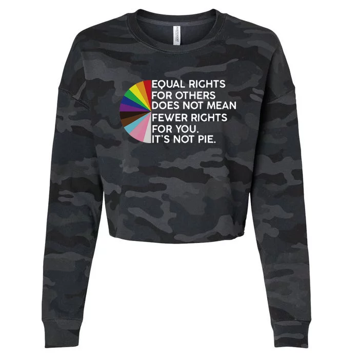 Rainbow Equal Rights Its Not Pie Cropped Pullover Crew