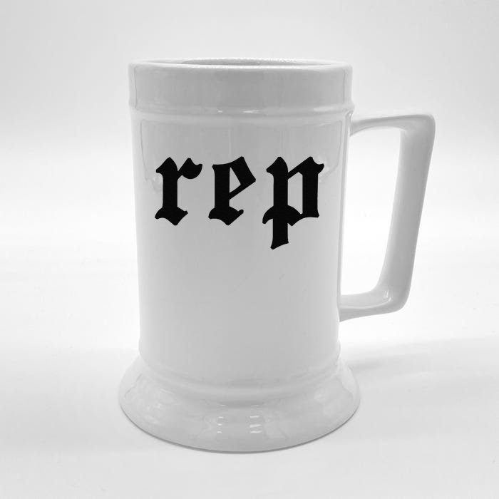 Rep Expression Front & Back Beer Stein