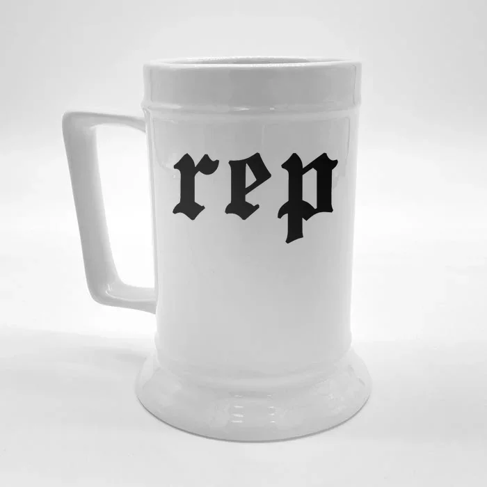 Rep Expression Front & Back Beer Stein