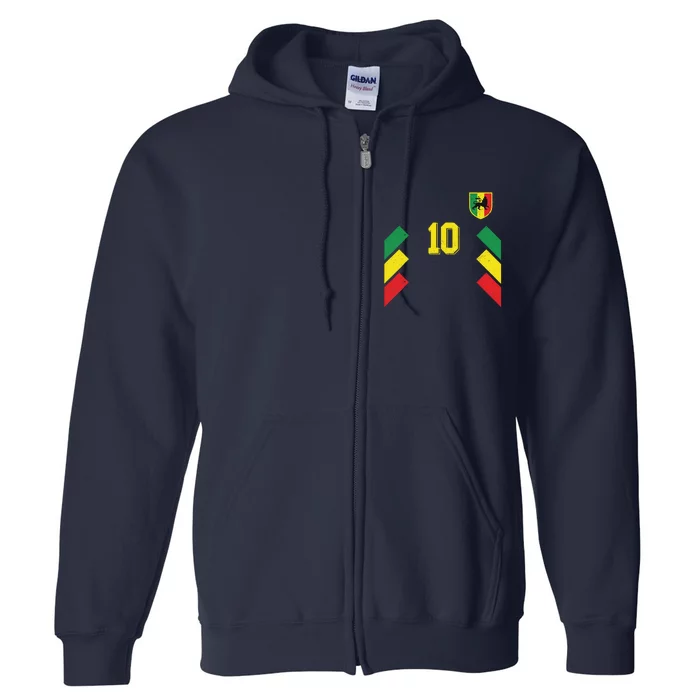 Retro Ethiopia Soccer Or Football For Ethiopian Fans Full Zip Hoodie