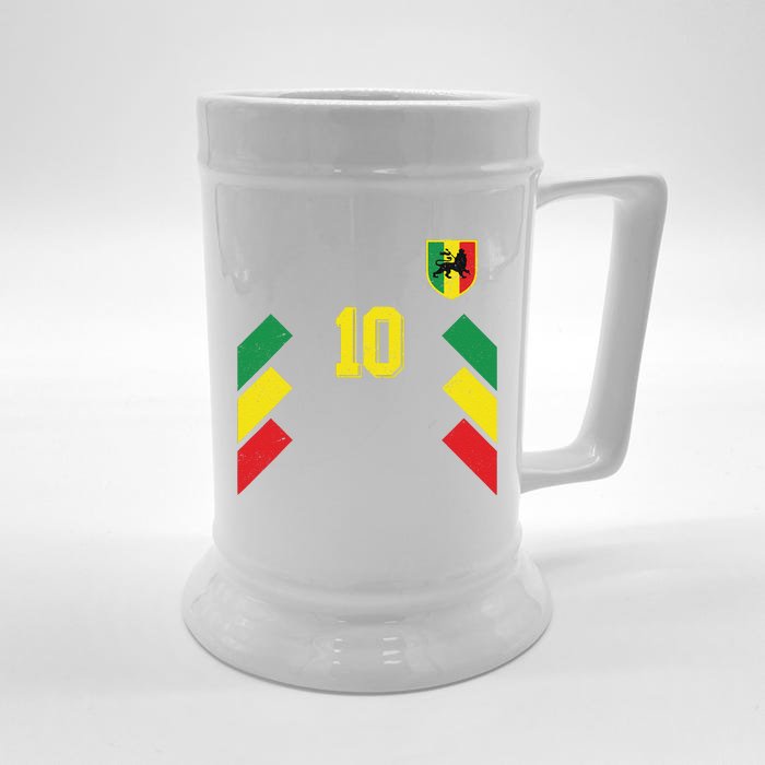 Retro Ethiopia Soccer Or Football For Ethiopian Fans Front & Back Beer Stein