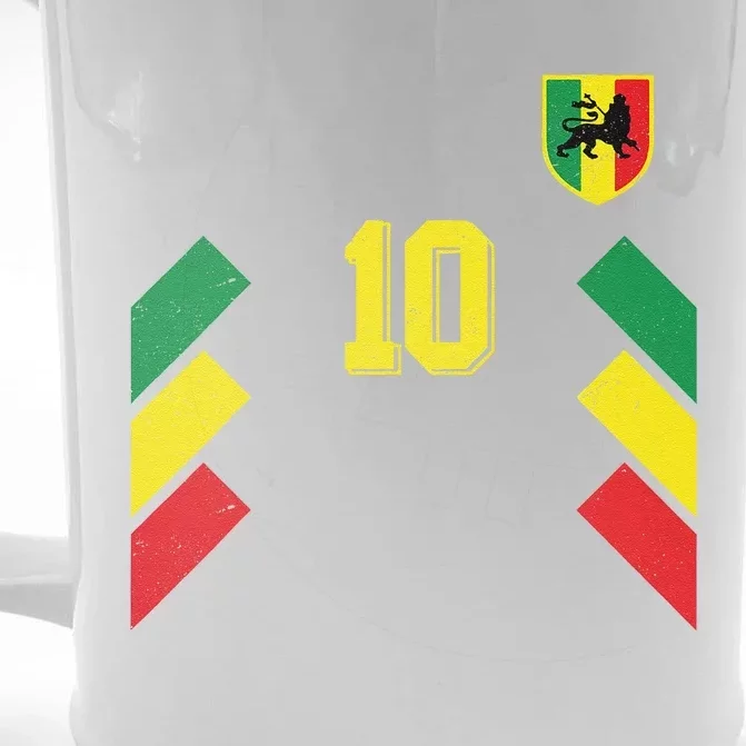 Retro Ethiopia Soccer Or Football For Ethiopian Fans Front & Back Beer Stein