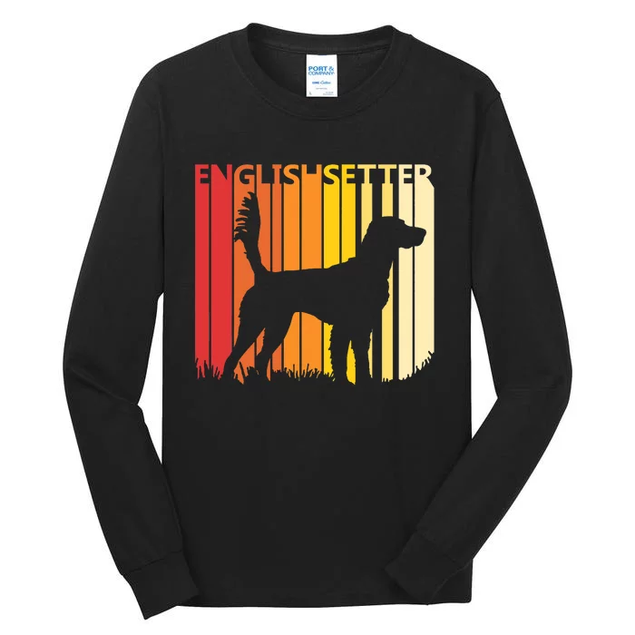 Retro English Setter Dog Merry Christmas Gift Tall Long Sleeve T-Shirt