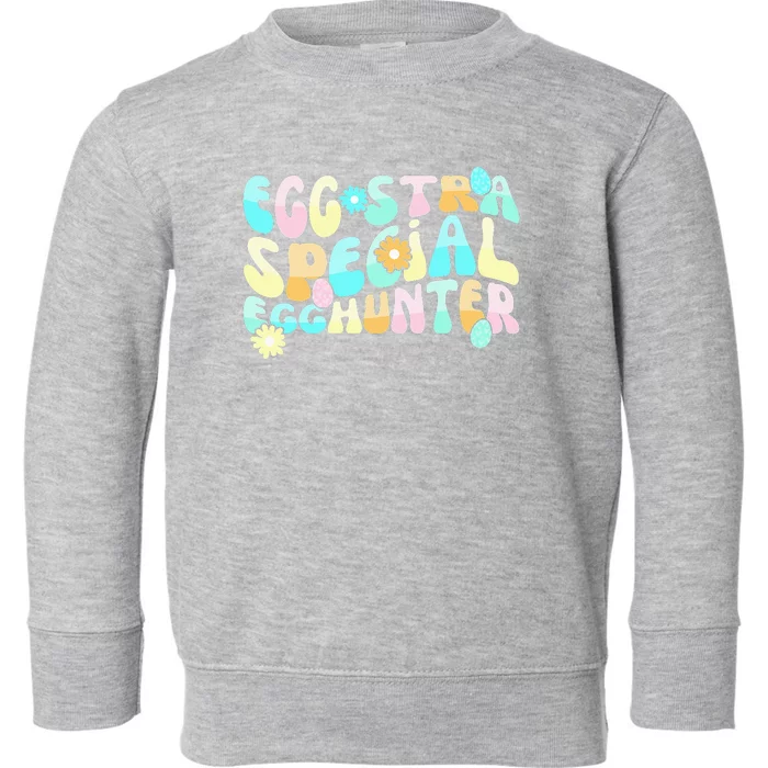 Retro Egg-stra Special Egghunter Easter Classic Clothing Toddler Sweatshirt