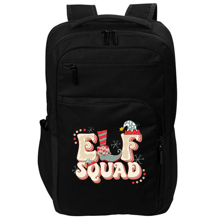 Retro Elf Squad Christmas Matching Family Funny Christmas Impact Tech Backpack