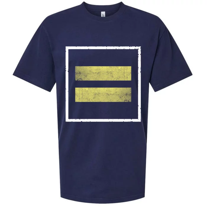 Retro Equal Sign Equality Ll Hu Rights Gift Sueded Cloud Jersey T-Shirt