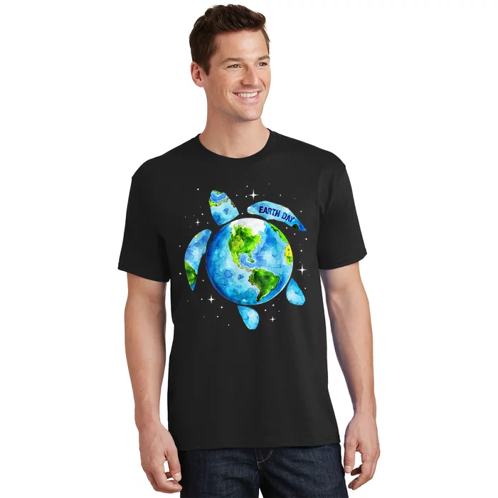 Restore Earth Sea Turtle Art Save The Planet T-Shirt