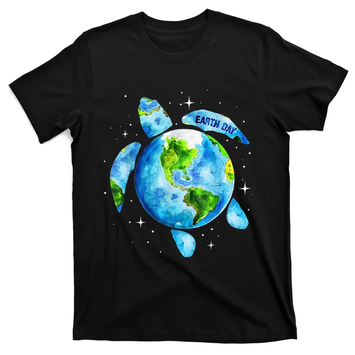 Restore Earth Sea Turtle Art Save The Planet T-Shirt