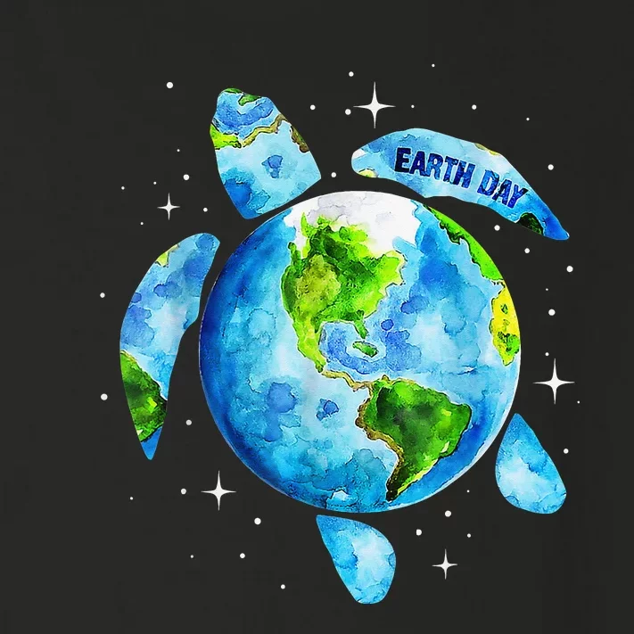 Restore Earth Sea Turtle Art Save The Planet Toddler Long Sleeve Shirt