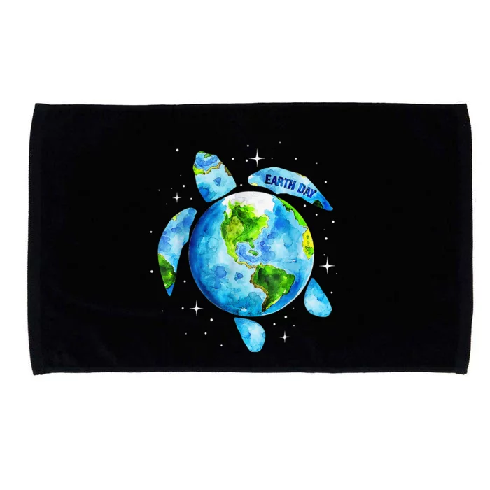 Restore Earth Sea Turtle Art Save The Planet Microfiber Hand Towel