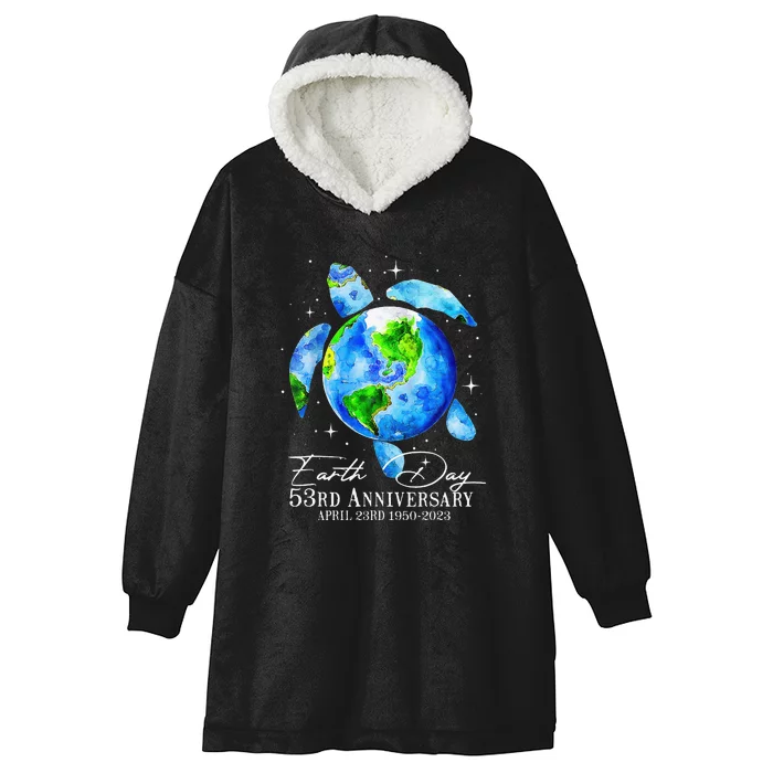 Restore Earth Sea Turtle Art Save The Planet Hooded Wearable Blanket