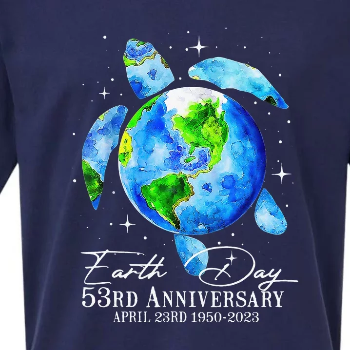 Restore Earth Sea Turtle Art Save The Planet Sueded Cloud Jersey T-Shirt