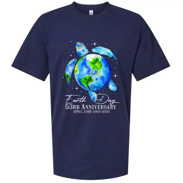 Restore Earth Sea Turtle Art Save The Planet Sueded Cloud Jersey T-Shirt