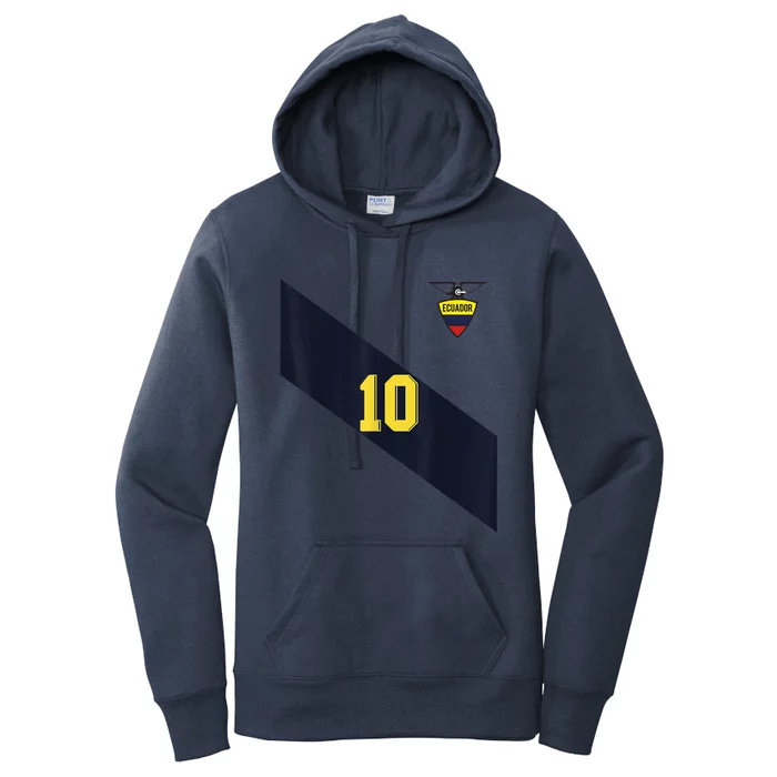 Retro Ecuador Soccer Jersey Futbol Camiseta Women's Pullover Hoodie