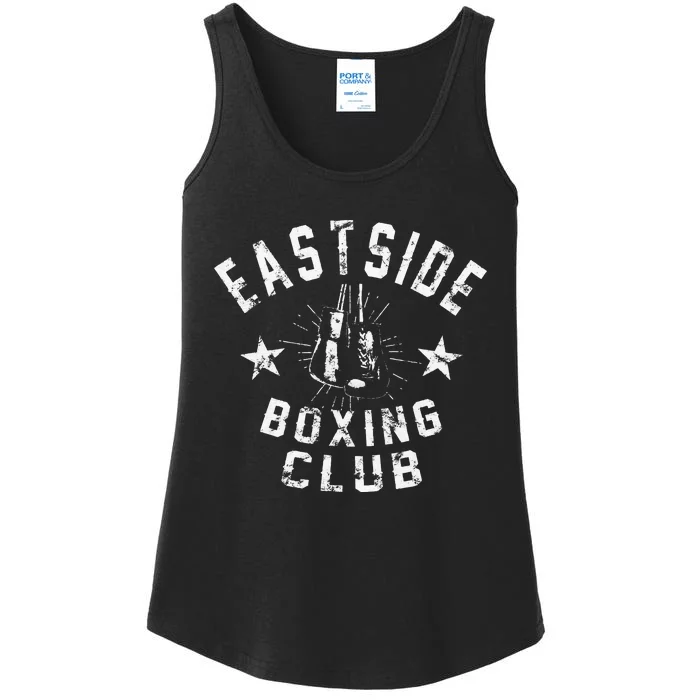 Retro East Side Boxing Club Vintage Distressed Ladies Essential Tank